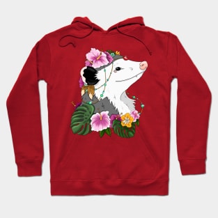 Opossum with tropical vibes Hoodie